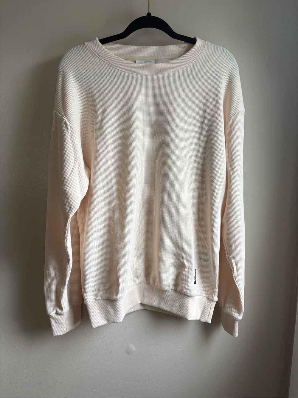 Women's COMFRT Cream Waffle Crew Neck Sweater - Lightweight Layering